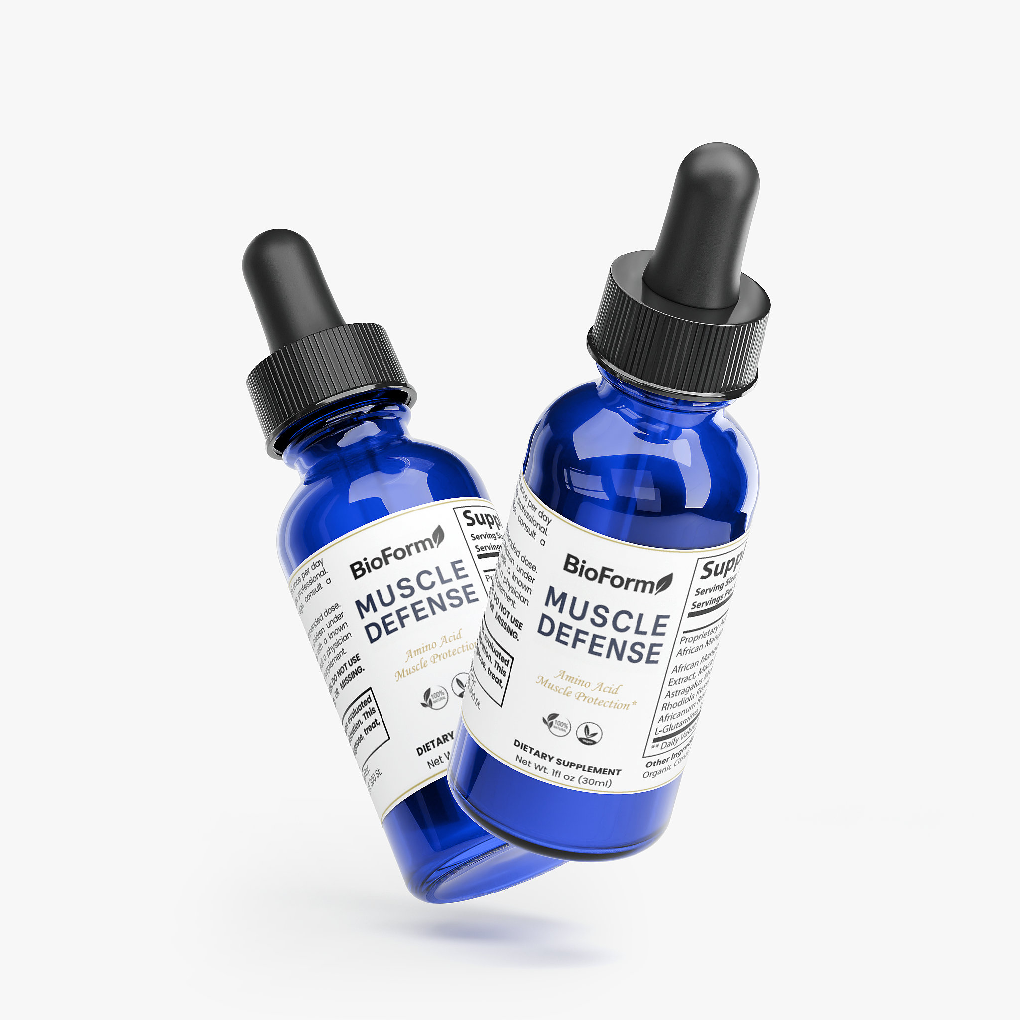 BioForm Muscle Defense — two bottles